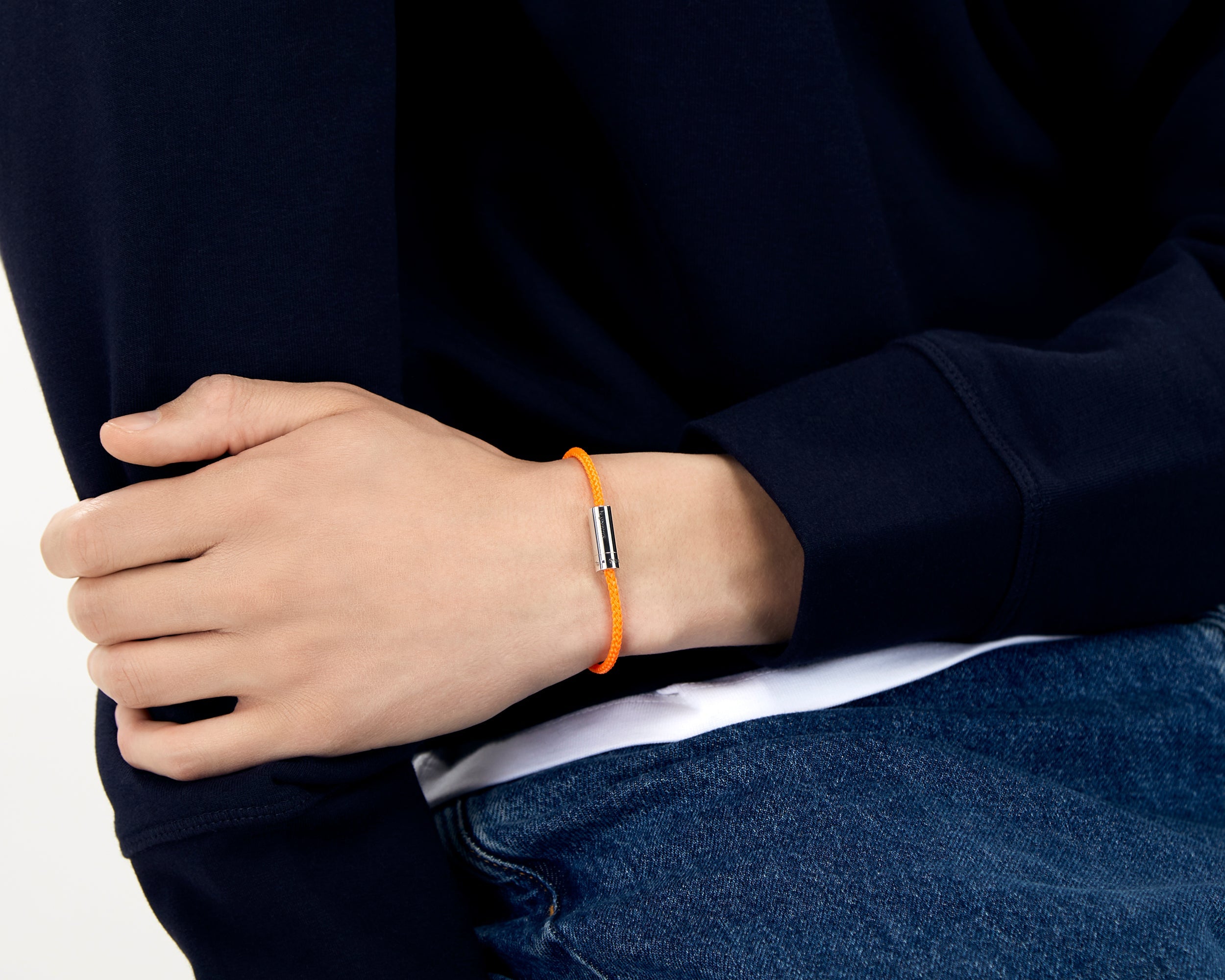 bracelet câble nato orange le 7g
