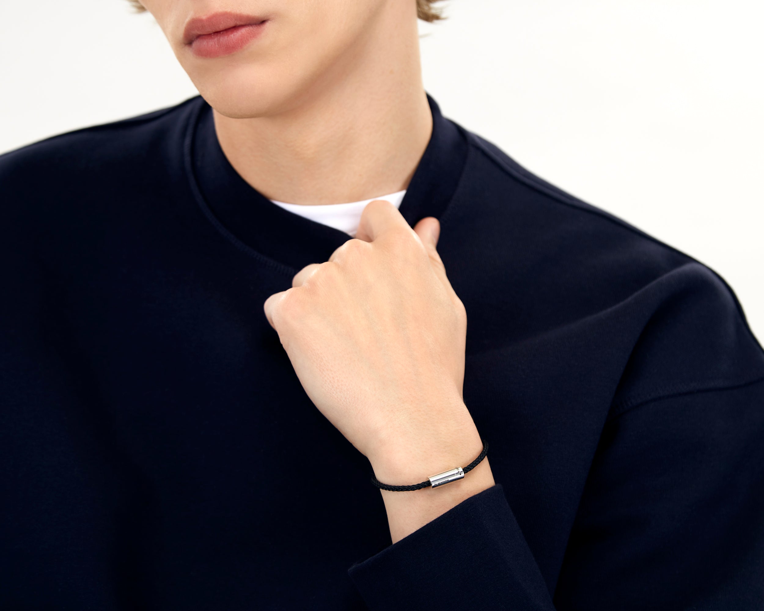 bracelet câble nato noir le 7g