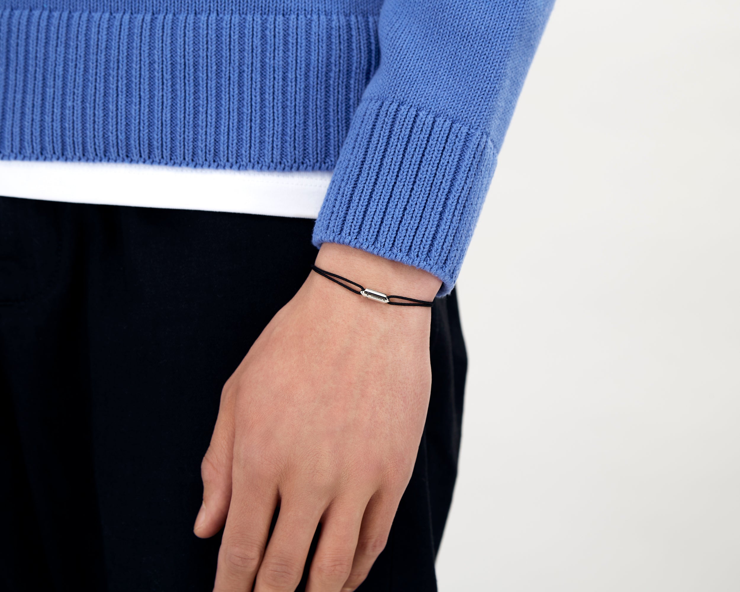 bracelet cordon noir segment le 3g