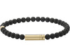 bracelet beads noir soft avec 1 bille en or jaune le 29g