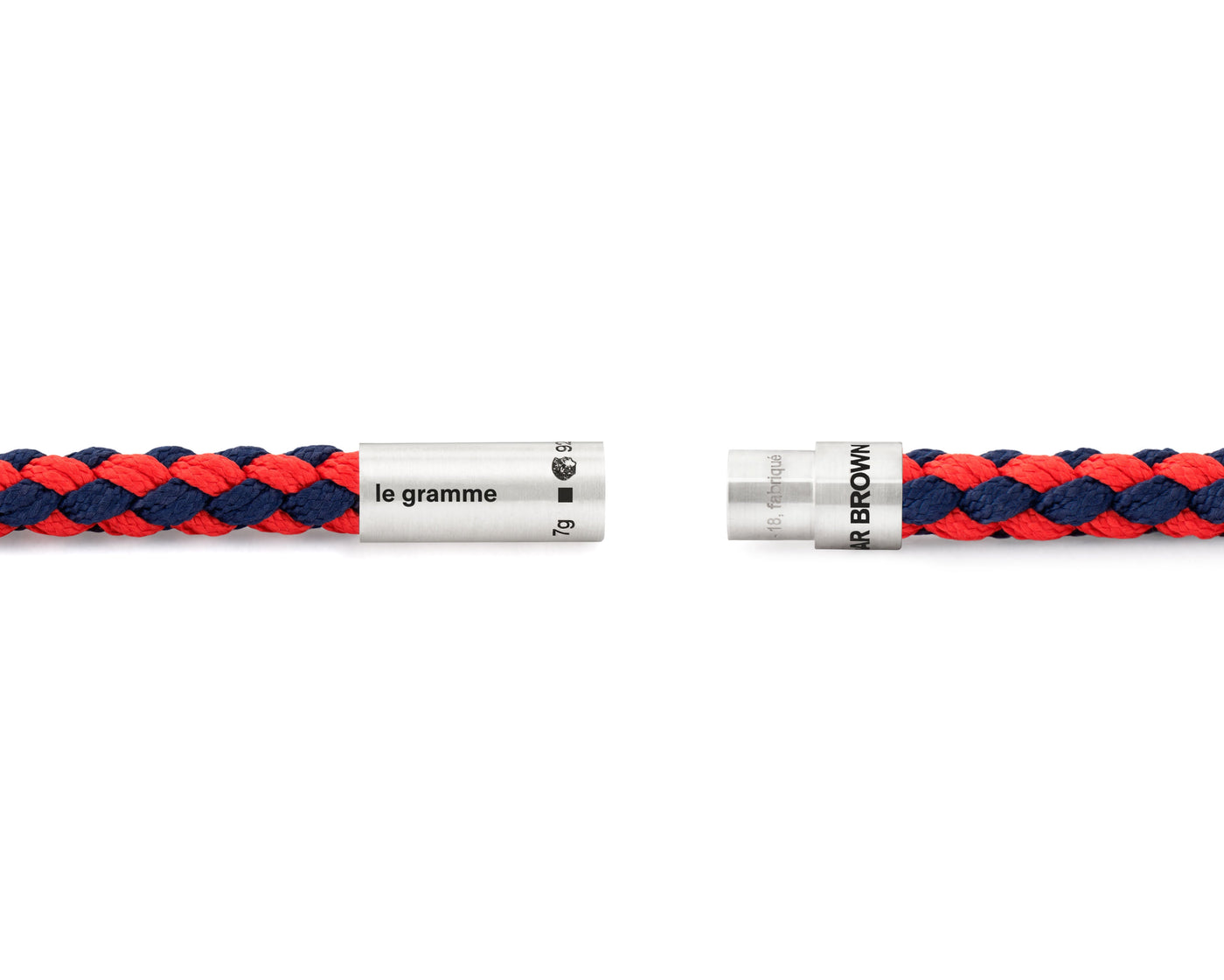 navy &amp; red nato cable bracelet orlebar brown 7g