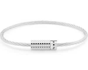 pyramid guilloche cable bracelet 9g