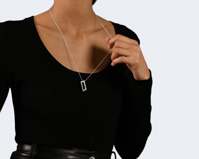 collier rectangle le 3,4g