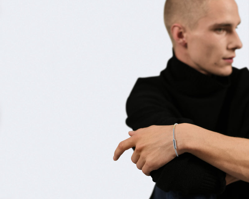 bracelet-beads-argent-925-or-jaune-750-11g-bijoux-pour-homme