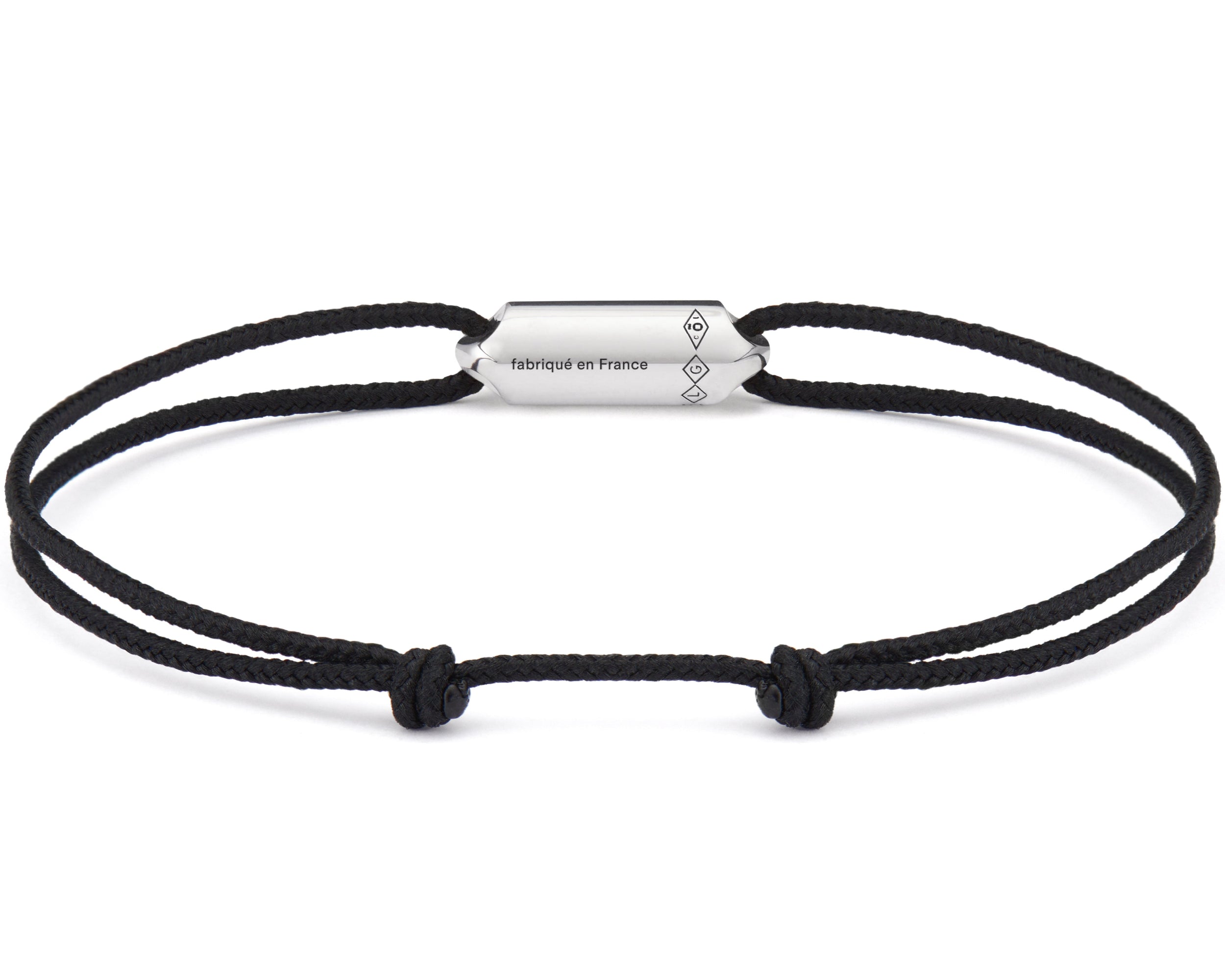 bracelet cordon noir segment le 3g
