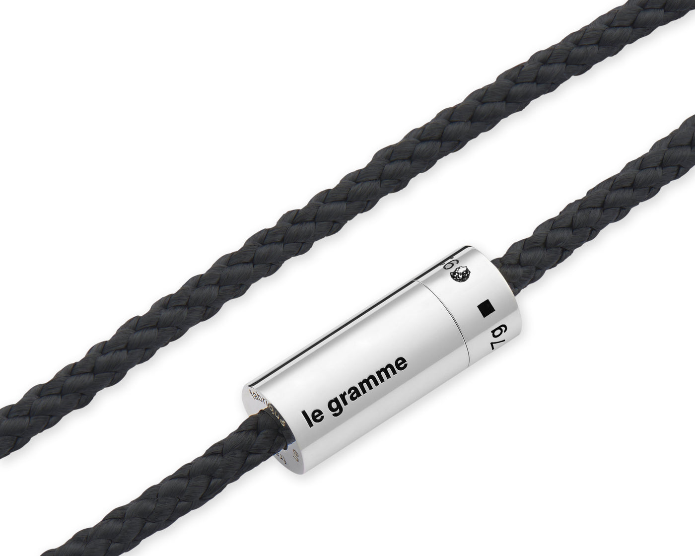 bracelet câble nato noir le 7g