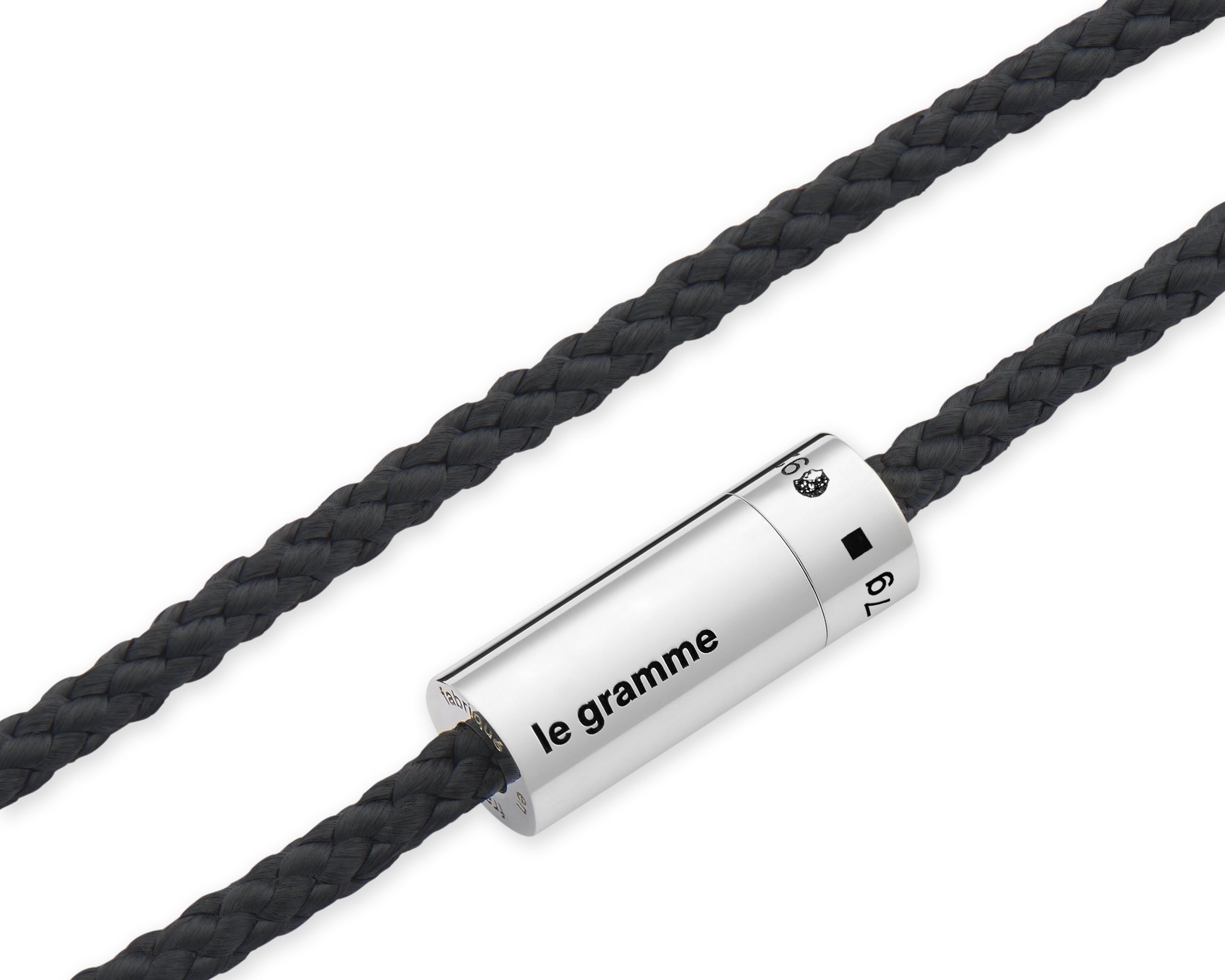 bracelet câble nato noir le 7g