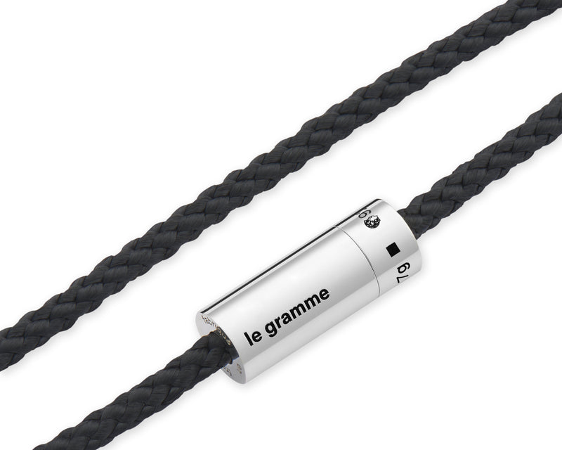 bracelet câble nato noir le 7g