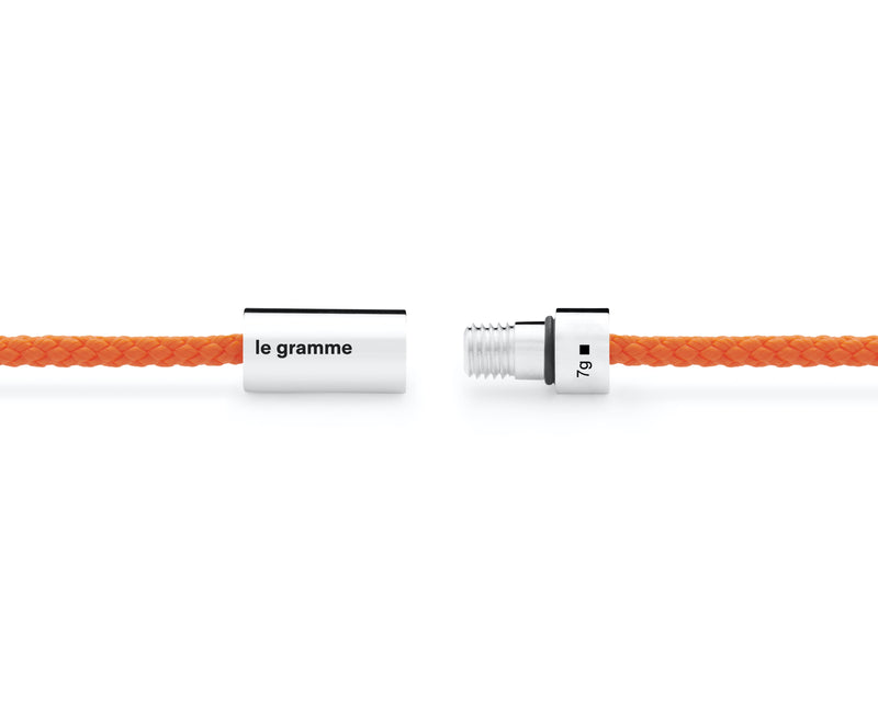 bracelet câble nato orange le 7g