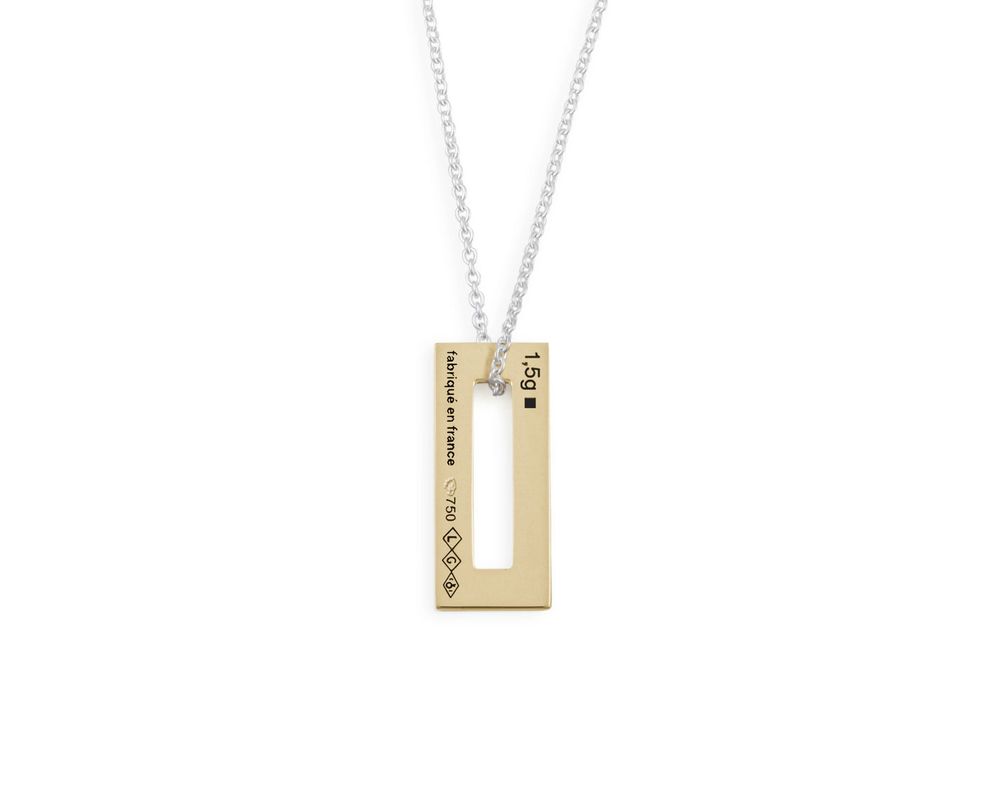 collier rectangle le 1,5g