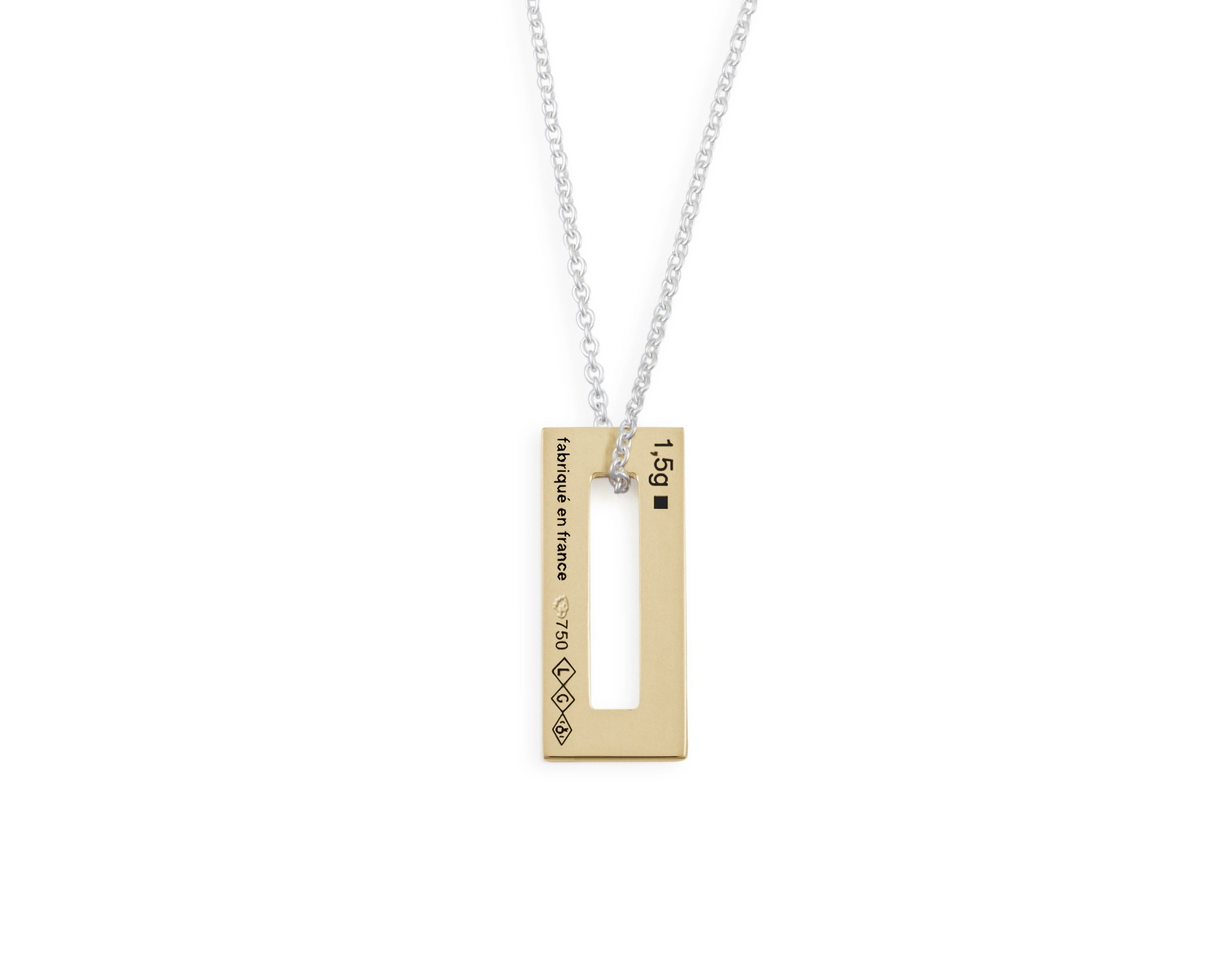 collier rectangle le 1,5g