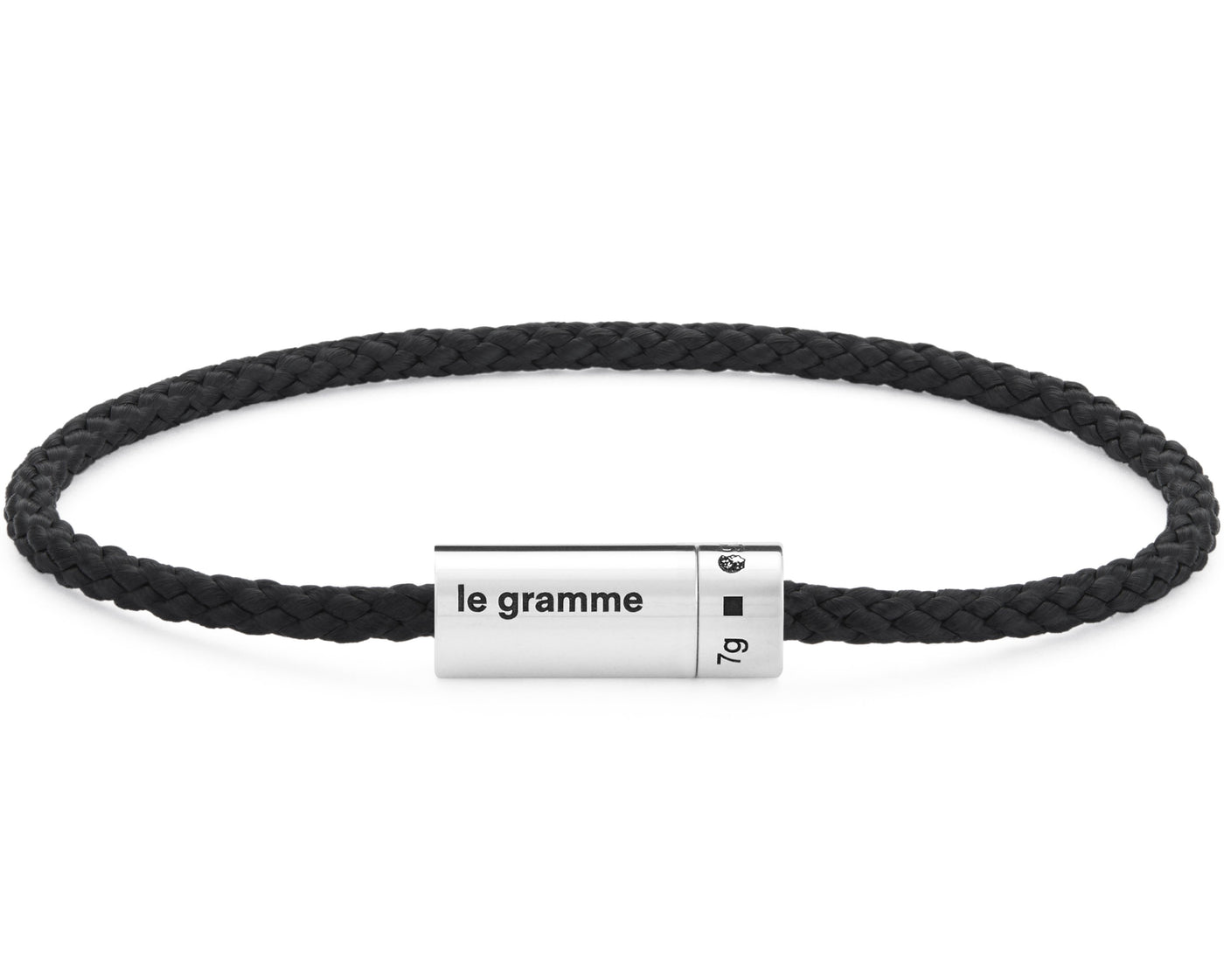 bracelet câble nato noir le 7g