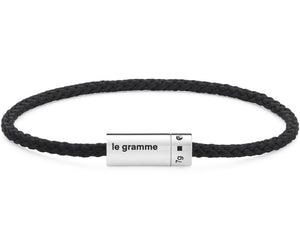 bracelet câble nato noir le 7g