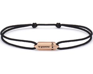 bracelet cordon noir segment le 3g