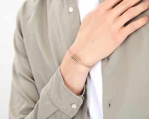 bracelet câble guilloché horizontal le 11g