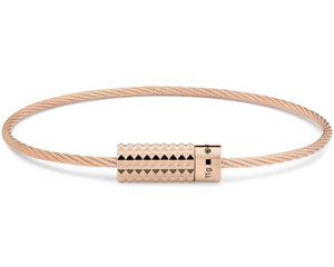 bracelet câble guilloché pyramide le 11g