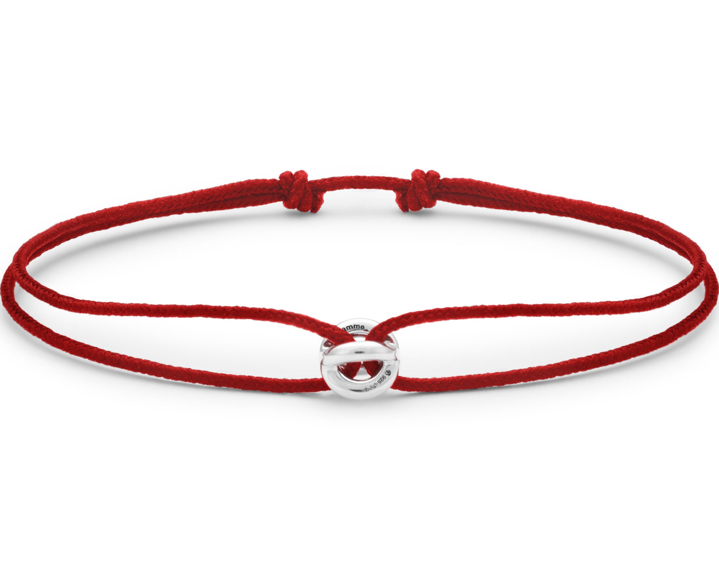 bracelet cordon entrelacs rouge le 1g