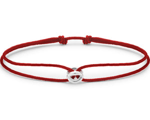 bracelet cordon entrelacs rouge le 1g