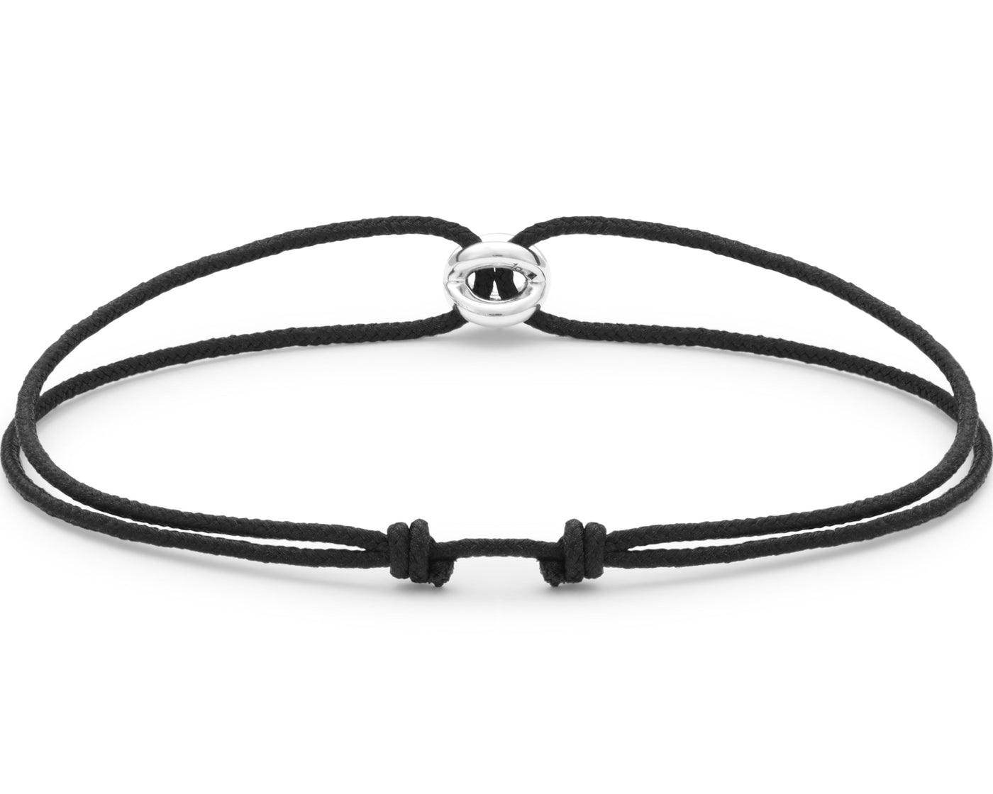 bracelet cordon entrelacs noir le 1g