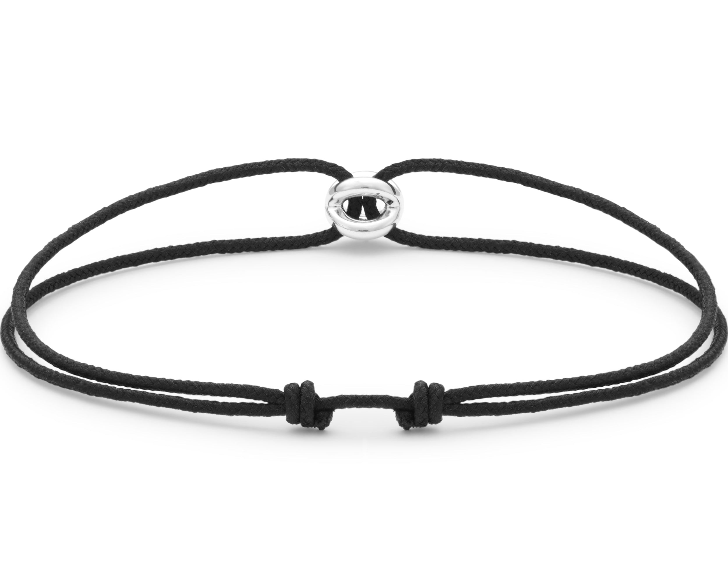 bracelet cordon entrelacs noir le 1g