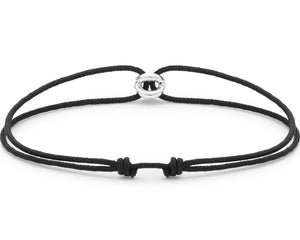 bracelet cordon entrelacs noir le 1g