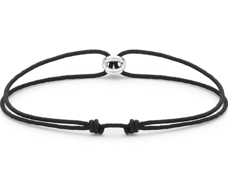 bracelet cordon entrelacs noir le 1g