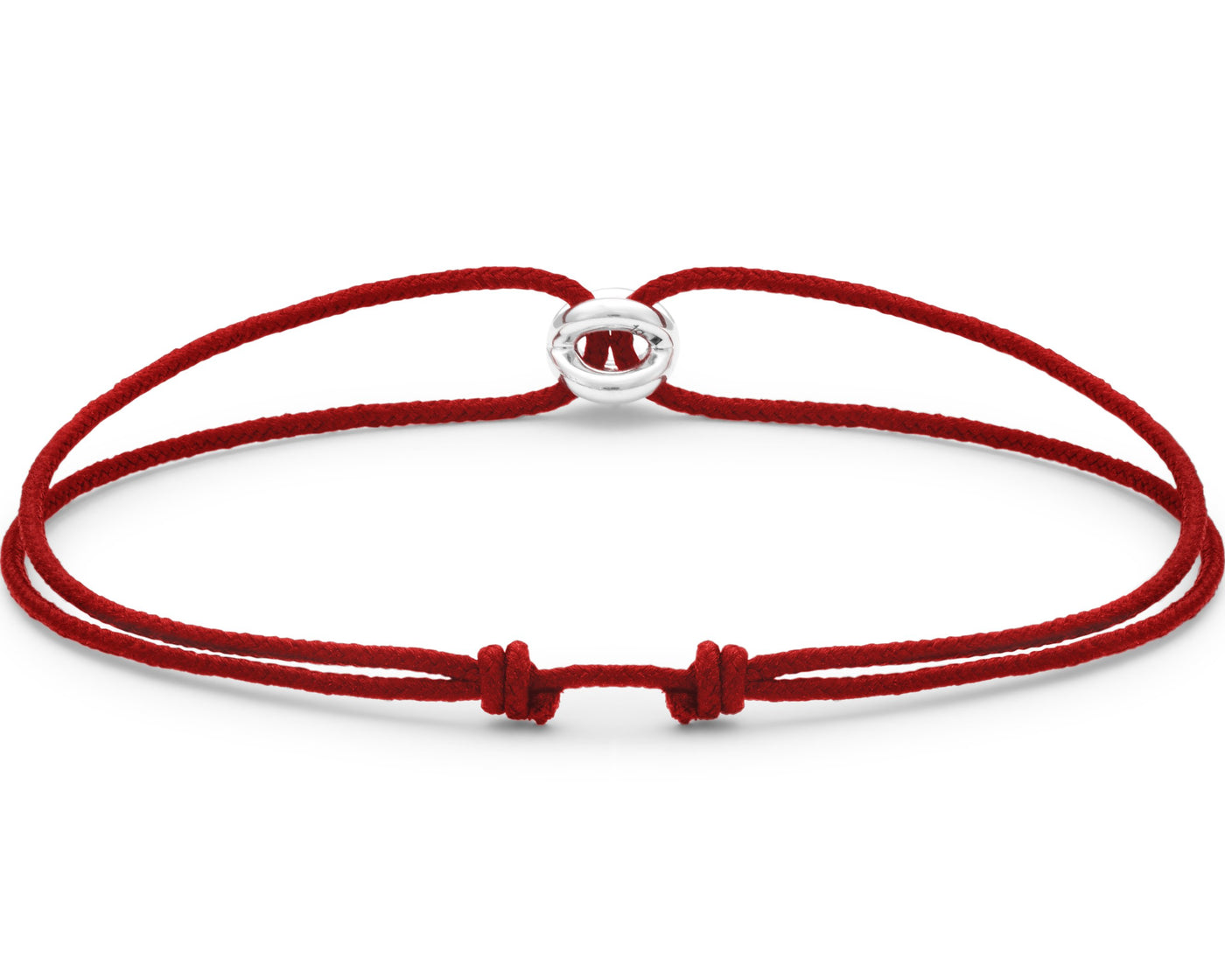 bracelet cordon entrelacs rouge le 1g