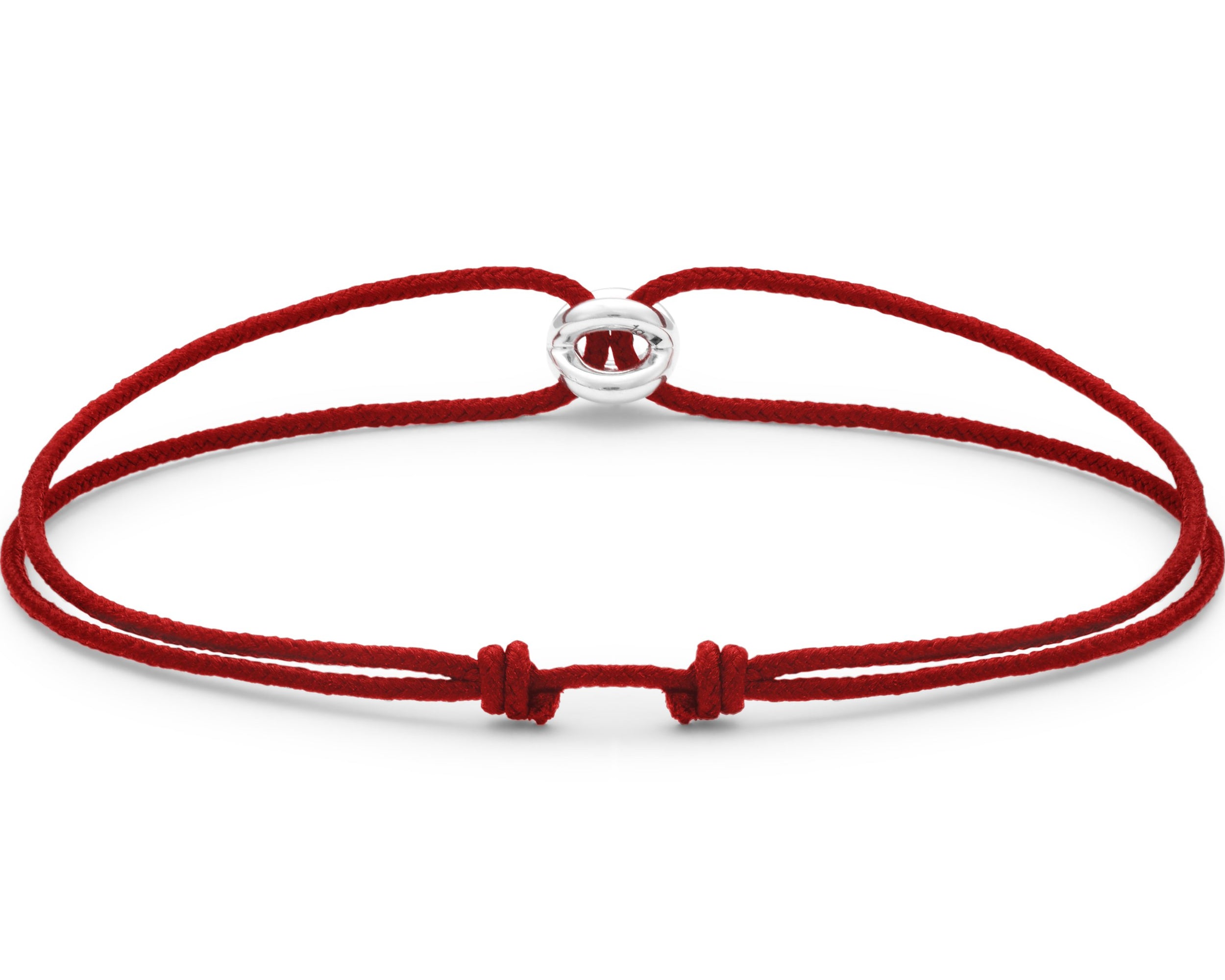 bracelet cordon entrelacs rouge le 1g