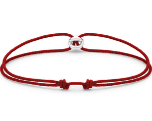 bracelet cordon entrelacs rouge le 1g