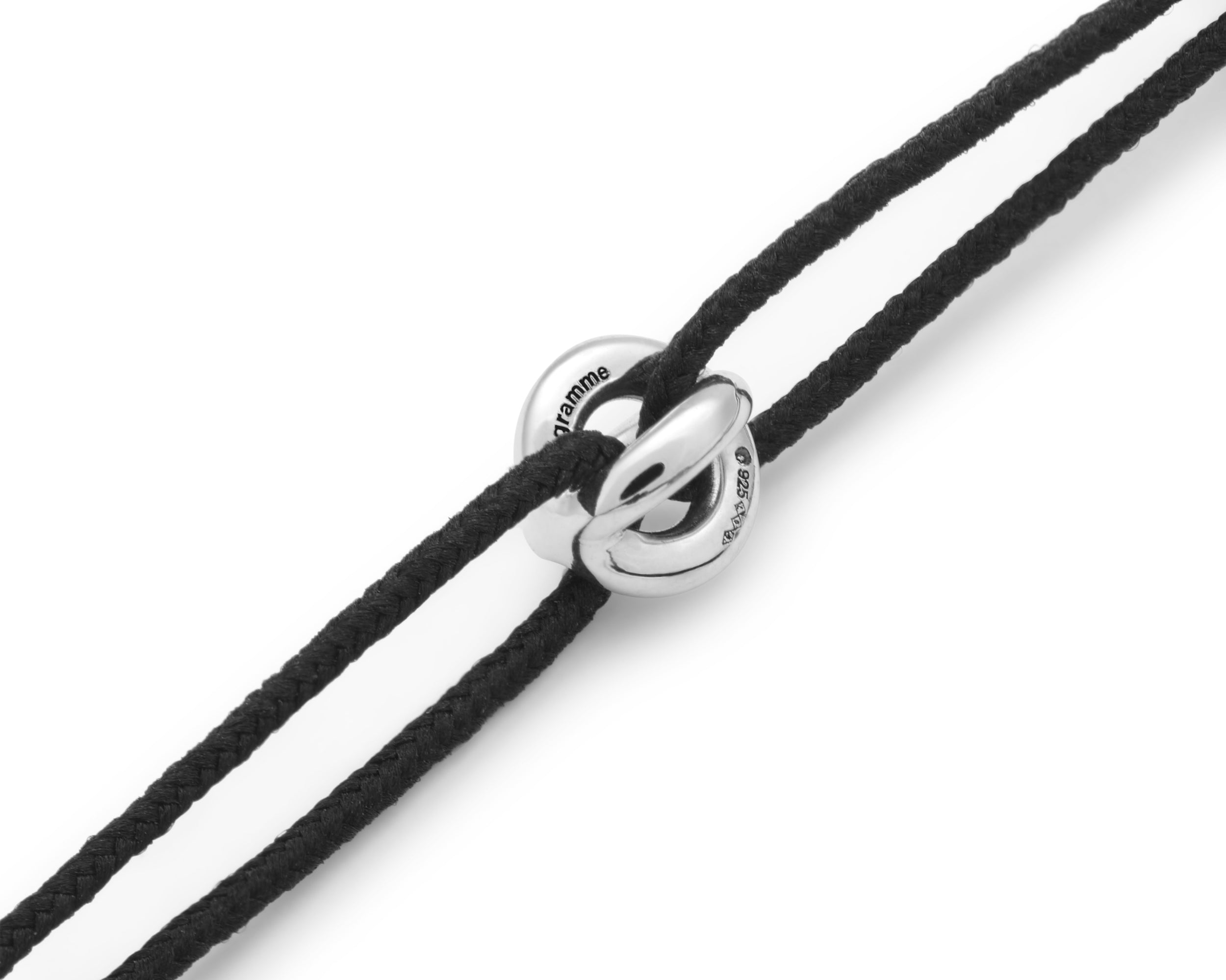 cordon entrelacs noir le 1g